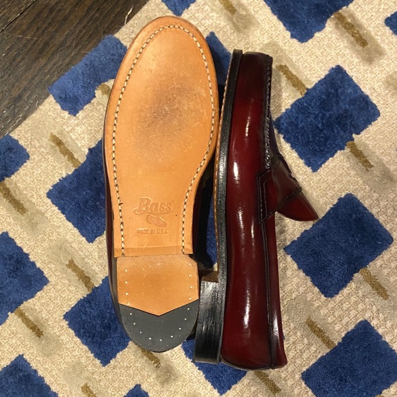 Burgundy Leather Loafers for Men - Picture 3 of 3